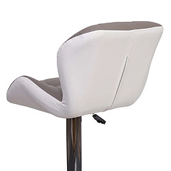 Mendler 2x Tabouret de bar HWC-A92, tabouret pour comptoir, réglable en hauteur, similicuir ~ couleur taupe pas cher