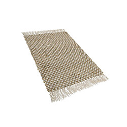 Acheter Beliani Tapis beige à carreaux 50 x 80 cm ZERDALI