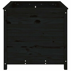 Maison Chic Jardinière,Bac à fleurs - pot de fleur noir 82,5x82,5x78 cm bois massif de pin -GKD60442 pas cher