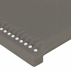 Acheter Maison Chic Tête de lit moderne à LED lumineuse pour chambre - Décoration de lit Gris 203x16x118/128 cm Similicuir -MN25252