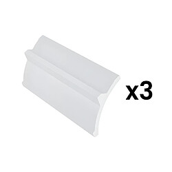 Vente-Unique Lot de 3 corniches plafond en polystyrène L290 x l4.6 x H9 cm blanc - DORICA