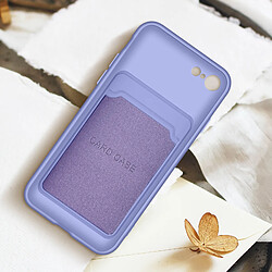 Acheter Coque iPhone SE 2022, 2020, 8 et 7 Silicone Souple Porte-carte Forcell Violet