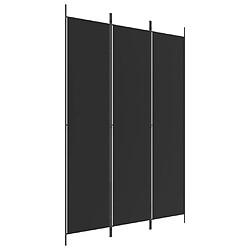 vidaXL Cloison de séparation 3 panneaux Noir 150x220 cm Tissu