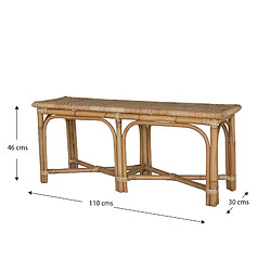 Acheter Banc Bout de Lit en Rotin Naturel Chillvert Parma 110x30x45 cm avec Osier Tressé