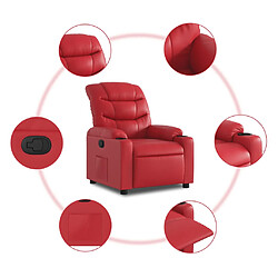 Acheter vidaXL Fauteuil inclinable Rouge Similicuir