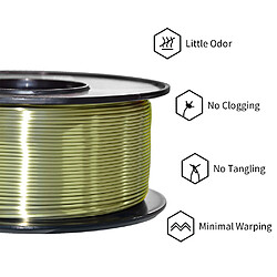 None Filament PLA ERYONE Ultra Silk pour imprimante 3D 1 kg (2,2 lbs) / Bobine - Bronze