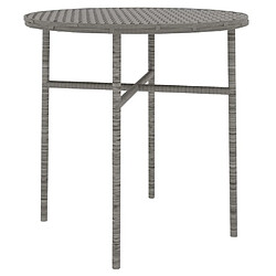 Salle à manger de jardin 3 pcs,Table et chaise à dîner Résine tressée Gris -MN89611 pas cher