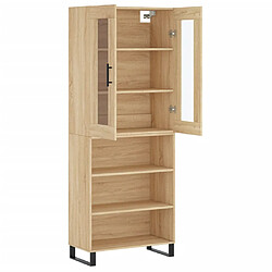 Avis vidaXL Buffet haut Chêne sonoma 69,5x34x180 cm Bois d'ingénierie