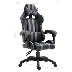 vidaXL Chaise de jeu Gris Similicuir pas cher