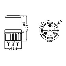 LED avertisseur lumineux clignotant alarme sonore tournante w / bas boulon AC110V