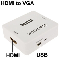 Wewoo Mini HDMI vers VGA Audio Convertisseur