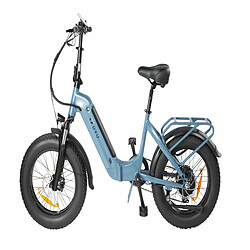 Vélo Électrique Pliant DYU FF500 20 Pouces 32km/h - Moteur 500W Batterie 48V14Ah Freins à Disque - Bleu