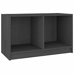 Maison Chic Meuble TV scandinave - Banc TV pour salon Gris 70x33x42 cm Bois de pin massif -MN55764