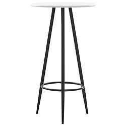 vidaXL Table de bar Blanc 60 x 107,5 cm MDF 