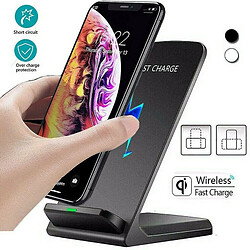 Chrono Support de chargeur sans fil pour Apple iPhone 12 Mini/12 Pro Max/11/SE 2020/Xs Max/XR/X/8 Plus, Samsung Galaxy Note 20 Ultra/10+/9/8/S21/S20/S7 S8 S9 S10+ S10e , OnePlus 8 Pro,(noir) pas cher