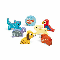 Puzzle en bois Chunky Animaux domestiques 7 pièces - Janod