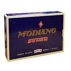 Duo Pack Modiano ""SUPER"" - 2 Jeux de 55 cartes 100% plastique - format poker - 4 index standards