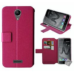 Htdmobiles Housse etui portefeuille pour Wiko Freddy + film ecran - ROSE