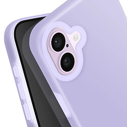 Avis Avizar Coque pour iPhone 16 Antichoc Intérieur Doux Bord Surélevé Violet Clair