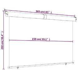 vidaXL Auvent latéral de balcon 165x250 cm noir pas cher