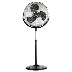 Bimar Ventilateur sur pied Grecale- Réglable, antidérapant, fiable - Argent, Noir en Métal, 53,5x130x44 cm