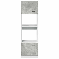 Avis vidaXL Armoire à micro-ondes Gris béton 60x57x207 cm Aggloméré