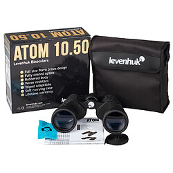 Levenhuk Atom 10x50 jumelle BK-7 Porro Noir