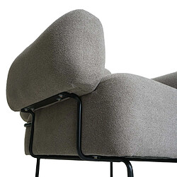 Acheter Mendler Fauteuil lounge HWC-L83, fauteuil cocktail fauteuil rembourré, tissu bouclé/textile métal ~ gris