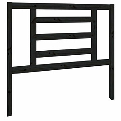 Maison Chic Tête de lit scandinave pour lit adulte,Meuble de chambre Noir 106x4x100 cm Bois massif de pin -MN84358