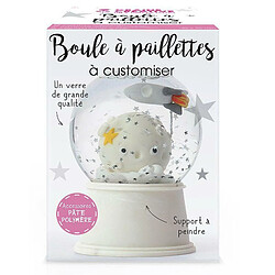 Graines Creatives Boule à neige à paillettes à personnaliser - 80 mm