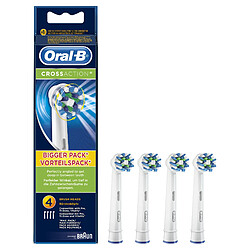 Oral-B Brossettes de rechange pour brosse à dents électrique CrossAction - pack de 4