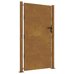 vidaXL Portail de jardin 105x205 cm acier corten