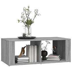 Avis vidaXL Table basse Sonoma gris 100x50x36 cm Bois d'ingénierie