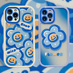 GUPBOO Étui pour iPhone13ProMax Plein écran smiley fleur petit étui de téléphone portable frais doux