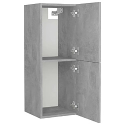 Acheter Maison Chic Armoire de salle de bain,Meuble de rangement,Meuble haut Gris béton 30x30x80 cm Aggloméré -GKD747259