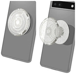 Popsockets PopGrip Clear Glitter Silver Poignée Support Fixation adhésive Argent pas cher