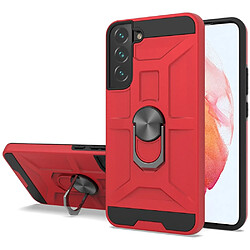 Coque en TPU anti-rayures, magnétique avec béquille pour votre Samsung Galaxy S21 4G/5G - rouge