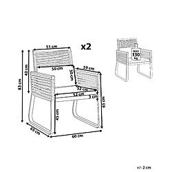 Avis Beliani Chaise de jardin CANETTO Métal Noir