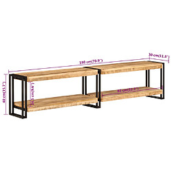 vidaXL Meuble TV 180x30x40 cm bois massif de manguier pas cher