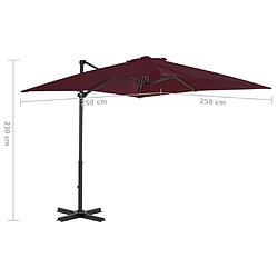 vidaXL Parasol de jardin en porte-à-faux avec mât en aluminium pas cher