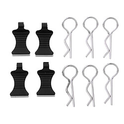 1/8 1/10 RC Buggy Bodyshell Clips Pins Pour Redcat HPI HSP 6Pcs Noir