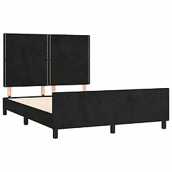 Acheter Maison Chic Cadre/structure de lit avec tête de lit pour adulte - Lit Moderne Chambre Noir 140x200 cm Velours -MN24210