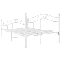 Acheter vidaXL Cadre de lit sans matelas blanc métal 120x200 cm