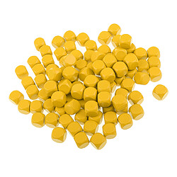 100 pièces en bois blanc dés d6 six faces dés pour d u0026 d rpg jeux jaune pas cher