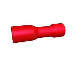 Bizline cosses 2.8 x 0.5 mm femelle rouge isolée - boite de 100