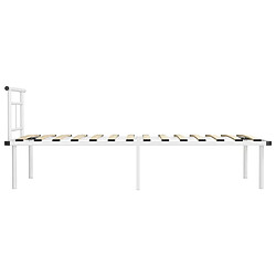 Acheter Maison Chic Lit adulte - Lit simple Cadre de lit,Structure du lit Contemporain Blanc Métal 90x200 cm -MN63427