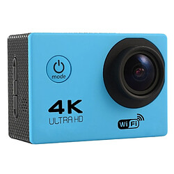 Wewoo Caméra sport bleu 2.0 pouces Écran 4K 170 Degrés Grand Angle WiFi Action Caméscope avec Étanche Boîtier de Logement, 64 GB Micro SD Carte