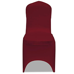 Decoshop26 50 housses de chaise extensibles bordeaux DEC022280