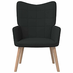 Maison Chic Chaise de relaxation | Fauteuil relax Noir Tissu -GKD35290 