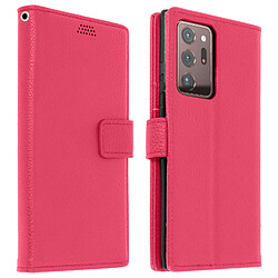 Avizar Housse Samsung Galaxy Note 20 Ultra Porte-carte Support Vidéo Dragonne rose 